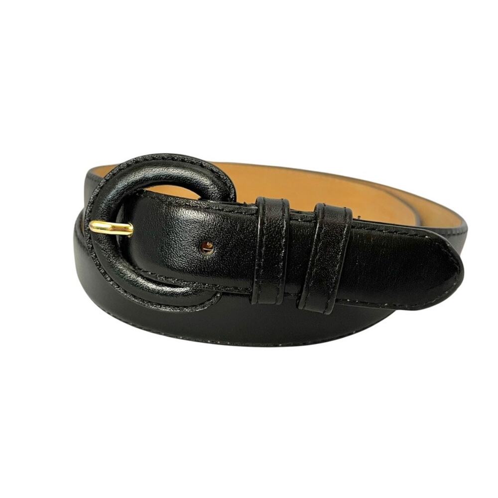 Vintage Axiom Black Leather Belt Size L